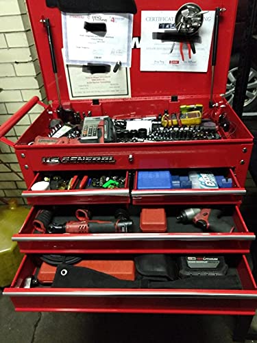 U.S. GENERAL SERIES 2 30 In. 4 Drawer Tech Cart - RED/BLACK/GREEN/YELLOW/ORANGE/BLUE