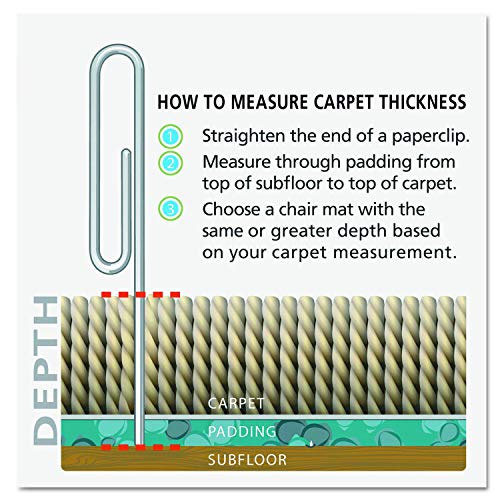 American Floor Mats Premium Thickness Chair Mat - 60" x 72" Rectangle | 1/5 Inch Thickness for Thick Carpet | Easy Chair Roll | No-Crack Guarantee