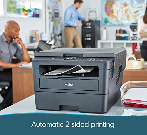 Brother HL-L2395DW Monochrome Laser Wireless All-in-One Printer with Convenient Flatbed Copy & Scan, Automatic Duplex Printing, 2.7" Color Touchscreen, 36ppm, 2400 x 600 dpi, Broage Printer Cable