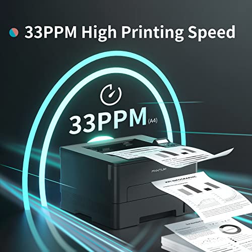 PANTUM P3302DW Laser Printer Black and White Duplex Two-Sided Printing Monochrome Laser Wireless Small Computer Printer for Home Use with Mobile Printing and School Student, 33ppm