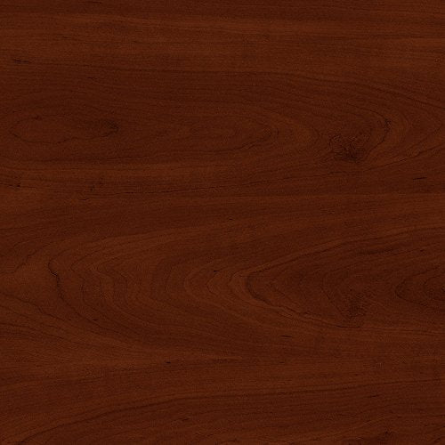 Office in an Hour 3 Person L Shaped Cubicle Workstations in Hansen Cherry