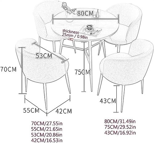 WEBERT Modern Minimalist Office Reception Room Club Table and Chair Set - Green