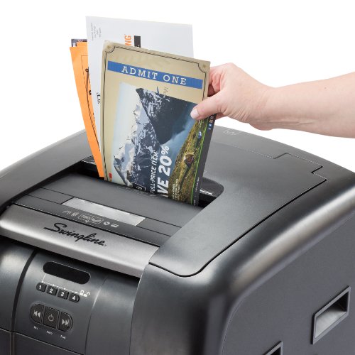 GBC Paper Shredder, Auto Feed, 750 Sheet Capacity, Micro-Cut, 20+ Users, Stack-and-Shred 750M (1758578)