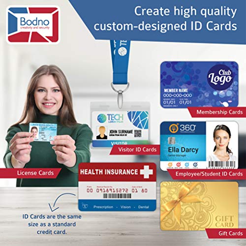 Magicard 600 Single Sided ID Card Printer & Complete Supplies Package with Bodno ID Software - Silver Edition