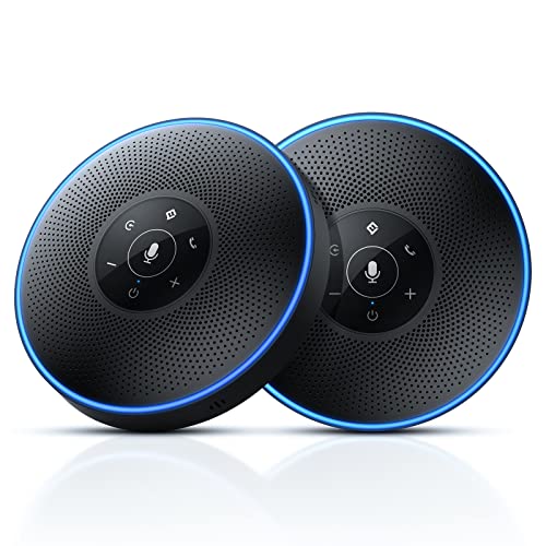 EMEET M220 Professional Wireless Speakerphone - 360°Voice Pick-up, 8 AI Noise Cancellation Mics, Bluetooth, Skype Speakerphone