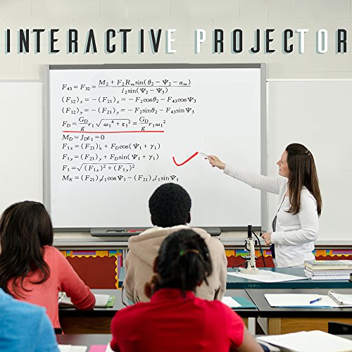 Projector Full 3D 4K Decoding Built-in Interactive Portable Projector 15000mah Battery 2500 Lumens for School Education Classroom Office