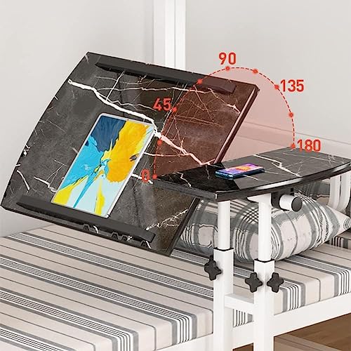 OGRAFF Rolling Laptop Table for Couch - Adjustable Height Presentation Cart