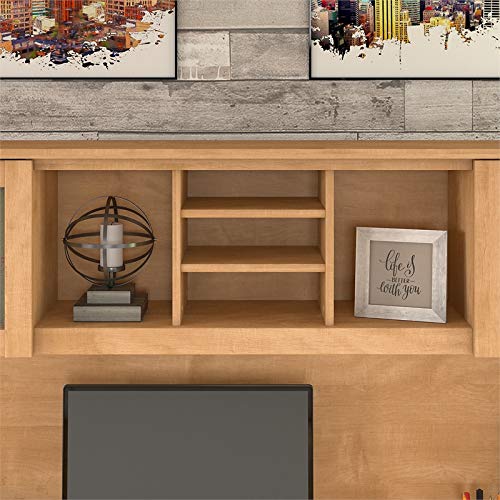 Bush Furniture 71" W Maple Cross Hutch for L Desk