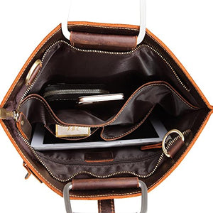 FXZMJN Handmade Men's Handbag Retro Business Horizontal One Shoulder Diagonal Bag Briefcase Computer Bag (Color : B, Size : 37 * 28cm)