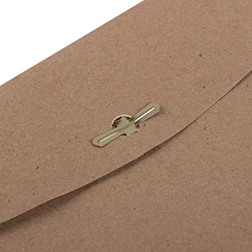 JAM PAPER 6 x 9 Premium Invitation Envelopes with Clasp Closure - Brown Kraft Paper Bag - Bulk 500/Box