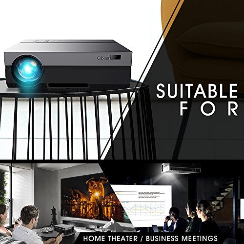 1080P Projector, CiBest Full HD True Native 1920 X 1080P Video Projector +80% Lumens Brightness Upgraded FHD Movie Projector for Home Theater Entertainment [2018 Newest Model]1080P Projector, CiBest F