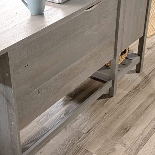 Sauder Cottage Road L-Desk, Mystic Oak Finish, L: 65.12" x W: 58.66" x H: 29.76