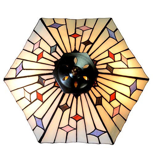 Tiffany Style Desk Lamps, European Retro Bedroom Bedside Desk Lamps Living Room Decoration Light for Bedroom Study Reading Office