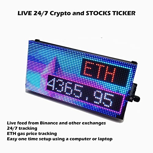 Bitcoin Ticker - Crypto Ticker - Stocks Ticker - Bitcoin prices live - Cryptocurrency price tracker - BTC ETH DOGE and more