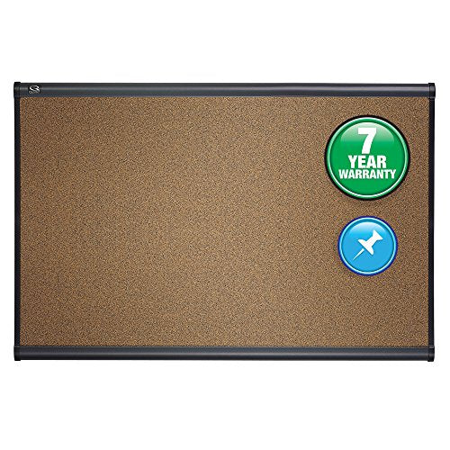 Quartet Cork Bulletin Board, Prestige, 4 x 3 feet, Graphite Finish Frame (244G)