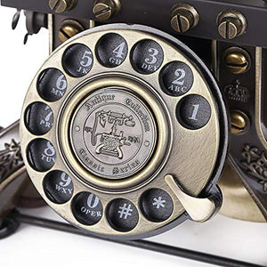 None Vintage Style Rotary Dial Land-Line Telephone