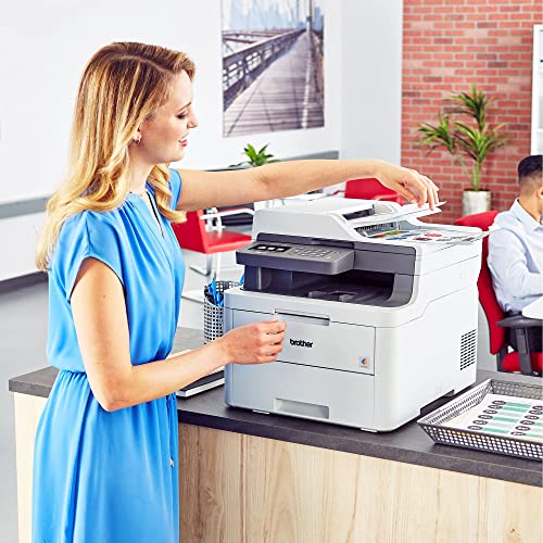 Brother MFC-L3710CW Wireless Color Laser Printer - Print Copy Scan Fax, 600 x 2400 dpi, 19 ppm