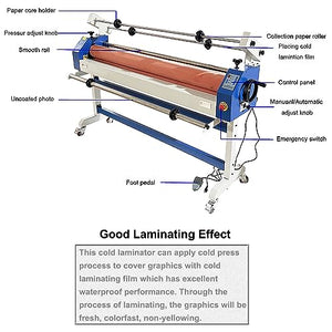 HQHAOTWU Electric Cold Roll Laminator 51" (1300MM) Automatic Laminator - 110V