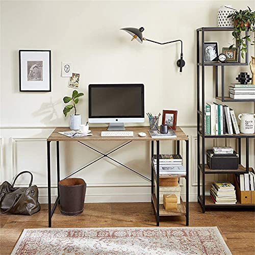 LINSY HOME 47 Inch Computer Desk, Writing Laptop Table for Work Study with Shelf, LS209V1-A