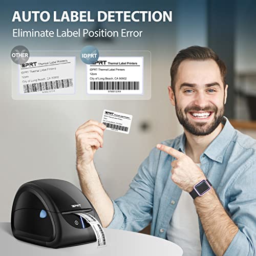 iDPRT Label Printer - 2022 Thermal Label Maker with Auto Label Detection, 1"-3.35" Print Width for Home, Office&Small Business, Suitable for Barcode, Address, Filling and Storing, Support Windows&Mac