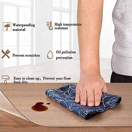 PHONME Transparent Floor Mat for Hardwood and Tile Floors, Anti-Slip Desk Chair Protector (140 * 200cm)
