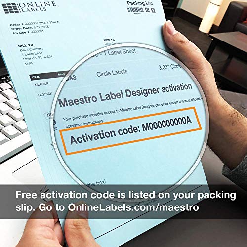 White Gloss Full Sheet Labels - 8.5 x 11-1000 Sheets - Laser Printer - Vertical Back Slit for Easy Peeling - Online Labels