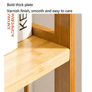 Jcnfa-Shelves Bookshelf Floor Rack Free Standing Shelf Storage Cube Display Bamboo Multi-Function Bookshelf Door Design (Color : Wood Color, Size : 27.559.8449.21in)