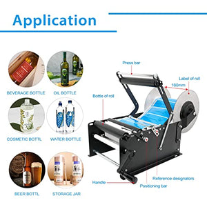 ZONEPACK Manual Lager Size Round Bottle Labeling Machine