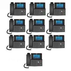 Fanvil X7C High-End Enterprise IP Phone 20 SIP Lines with Dual Gigabit Ports, PoE, and WiFi Connectivity (10-Pack)