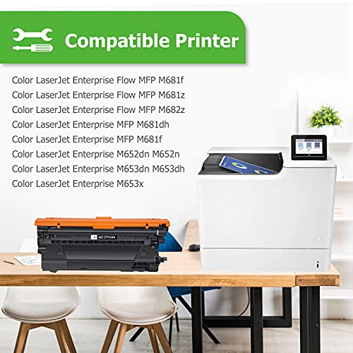 Aztech Compatible Toner Cartridge Replacement for HP 655A CF450A CF451A CF452A CF453A Enterprise M652dn M653dn M653 M652 M652n M653dn M653dh M653x Printer (Black Cyan Yellow Magenta 4-Pack)