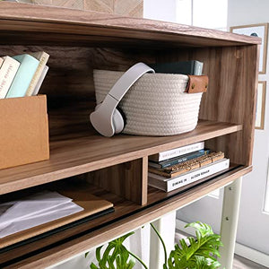 UrbanPro Engineered Wood and Metal Computer Hutch in Kiln Acacia