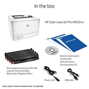 HP Laserjet Pro M452nw Wireless Color Laser Printer with Built-in Ethernet, Amazon Dash Replenishment Ready (CF388A)