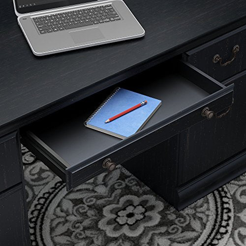 Bush Furniture Birmingham 60W Executive Desk in Antique Black