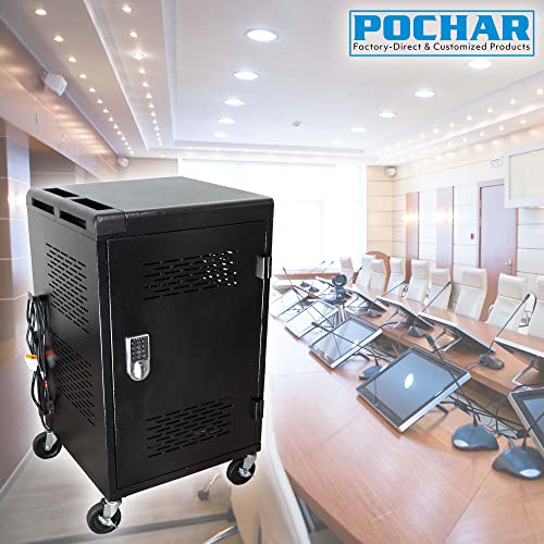 30 Device Laptop Charging Cart for Chromebook Storage - Classroom Charging Station for 30 Chromebook and Laptop Under 14 Inch Screen - Laptop Charging Station with 2 Power Strips with 15 Outlets Each