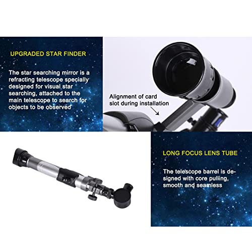 Lucktop HD Astronomical Telescope for Children, High Magnification 40 Times Large Diameter with Finder Mirror and High-Definition Eyepiece, Scientific Educational Exploration Toy Kids