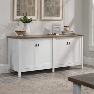 Sauder White Finish Storage Credenza