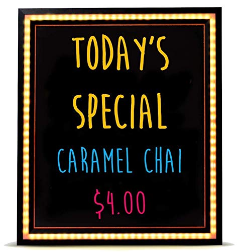 Green Light LED Message Writing Board with 8 Border Color Options, 23"L x 27"W