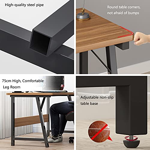 Computer Desk, 47.24 Inch Writing Office Desk, Modern Simple PC Table, Workstation for Home/Office, Easy to Assemble