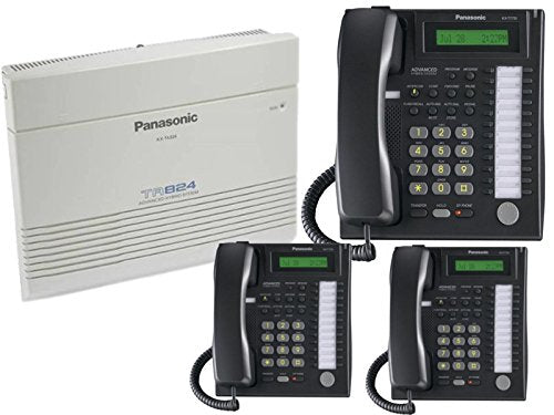 Panasonic KX-TA824 System + (3) KX-T7731 Black