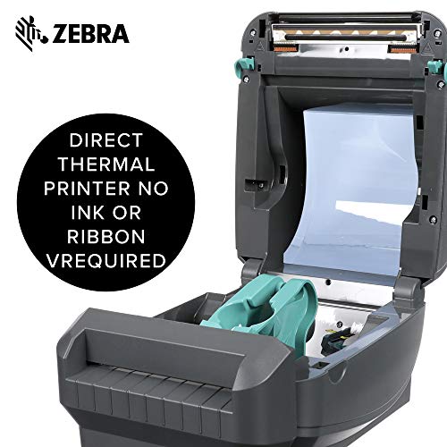 Zebra GX420d Direct Thermal Desktop Printer Print Width of 4 in USB Serial and Parallel Port Connectivity Includes Cutter GX42-202512-000