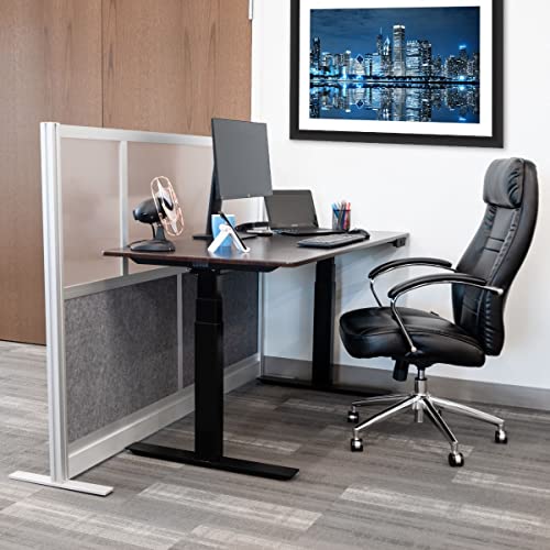 S Stand Up Desk Store Modular Office Partition | Flexible Panel Room Divider | Rearrangeable Sound Absorbent Screens | 70'' W x 48” H Starter Wall