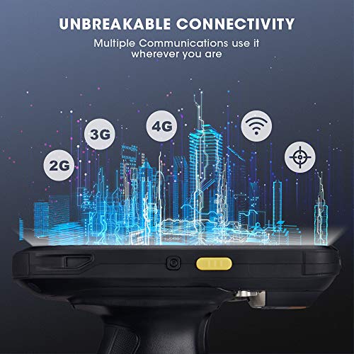 MUNBYN Android Barcode Scanner, Zebra Scanner, QR, 2D Barcode Scanner Zebra, Numeric Keypad, WiFi, 4G Android Scanner, Android Barcode Scanner Pistol Grip Comfortable to Hold for Warehouse Inventory