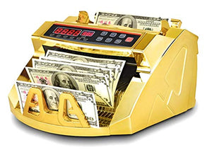 Gold Money Counter with Counterfeit Detection & Bill Counting | Light Up Display | 1,000 Bills a Minute |Fits US Dollar and Larger