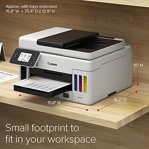 Canon MAXIFY GX6020, Wireless MegaTank Small Office All-in-One Printer [Print, Copy, Scan], White