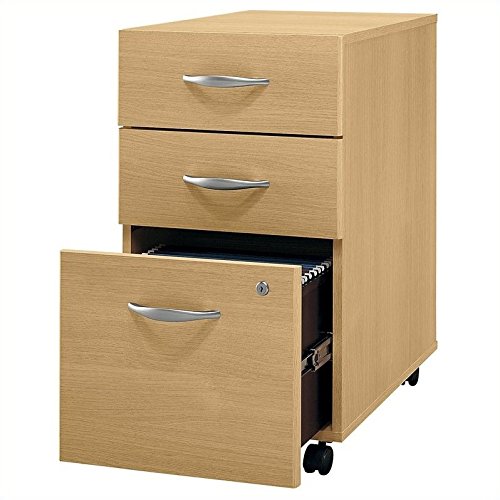 Bush Series C: Light Oak Three Drawer File Cabinet