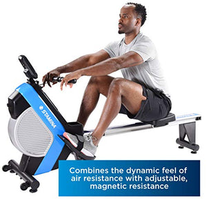 Stamina DT Plus Rowing Machine 1409 / Includes Two Online Expert-Guided On Demand Workouts/Stream from Any Device