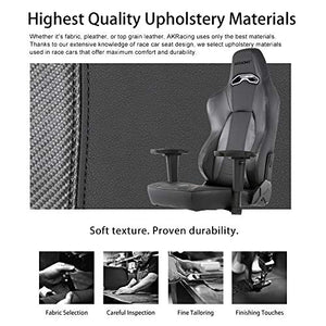 AKRacing Office Series Obsidian Ergonomic Computer Chair with High Backrest, Recliner, Swivel, Tilt, Rocker and Seat Height Adjustment Mechanisms with 5/10 warranty - Carbon Black