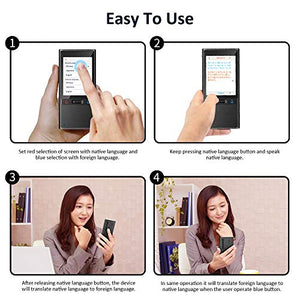 Language Translator Device with Camera Translation Bluetooth Earphones Connection 2.8 Inch Screen Support 106 Languages