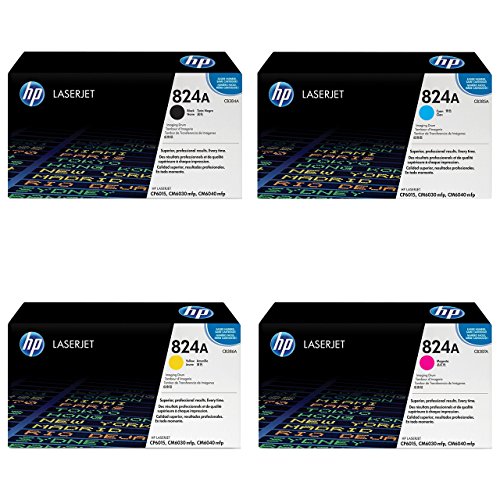 HP 824A (CB384A, CB385A, CB386A, CB387A) Black, Cyan, Magenta and Yellow Imaging Drum Set for CP6015, CM6030, CM6040 MFP