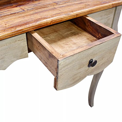 H.BETTER Writing Desk Workstation Antique-Style Office Student Table Home Office Desks Computer Desk 31.5"x15.7"x36.2"